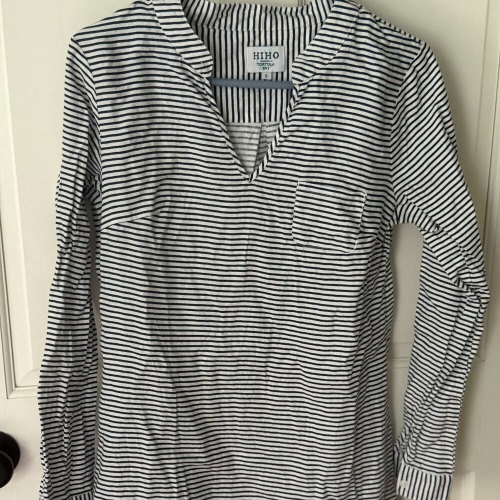 HIHO Navy and white stripped dress